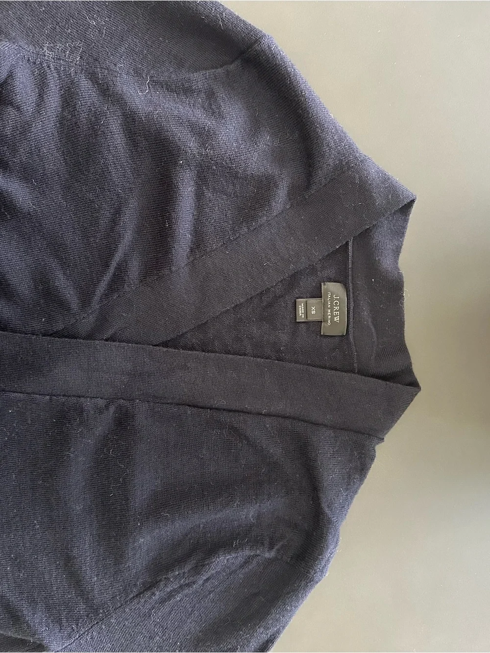 J. Crew Navy Button-Front V‑Neck Cardigan